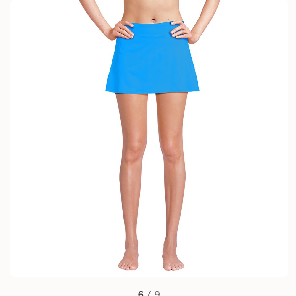 Lands' End Women's Blue Swim Skirt
